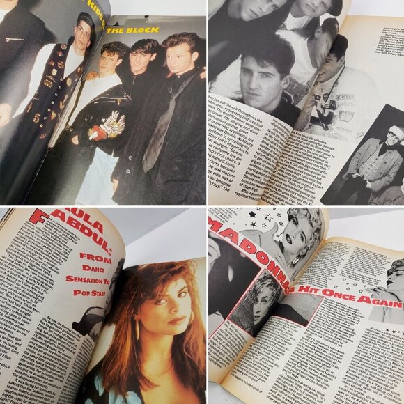 Rock Scene New Kids on Block Explode Magazine NKOTB Madonna Posters Nov. 1990 - Picture 6 of 11